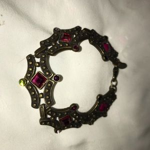 Chico’s Antique Brass /multi color stone Bracelet
